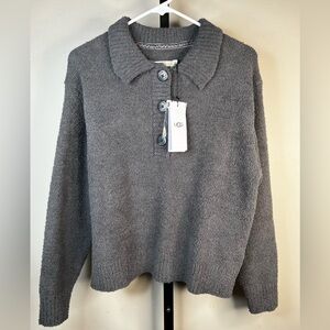 UGG Mowery Sweater Pullover Top Soft Cozy Knit Gray Size Medium NWT
